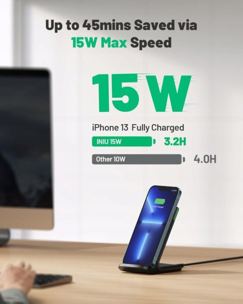 Bezprzewodowa ładowarka INIU 15W iPhone 14 13 12 11 Pro Max Plus Samsung