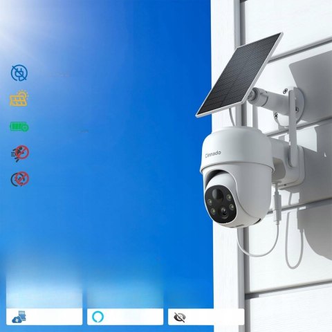 Cinnado Kamera Solarna 2K Bezprzewodowa 360° PIR Noktowizor Alexa CCTV HD+