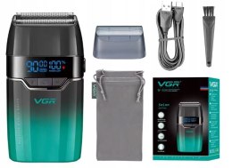 Golarka foliowa VGR V-308 USB LED 3 prędkości akumulatorowa do brody