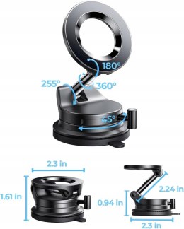 MAGNETYCZNY UCHWYT DO TELEFONU LISEN 360 z regulowaną przyssawką próżniową