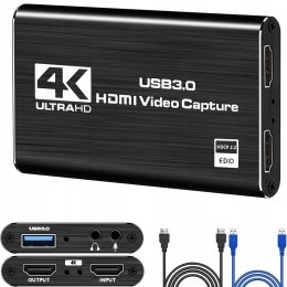 NAGRYWARKA OBRAZU GRABBER HDMI 4K VIDEO NA USB 3.0 DO PC LAPTOPA KARTA