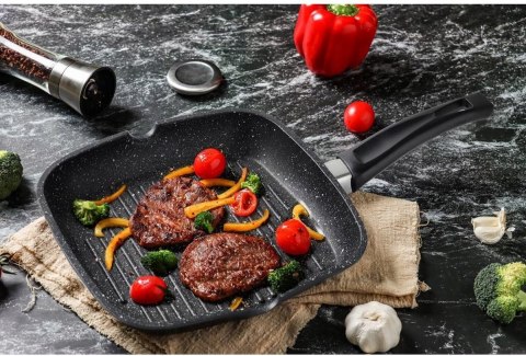PATELNIA GRILLOWA SWISS PRO 28CM NIEPRZYWIERAJĄCA INDUKCJA