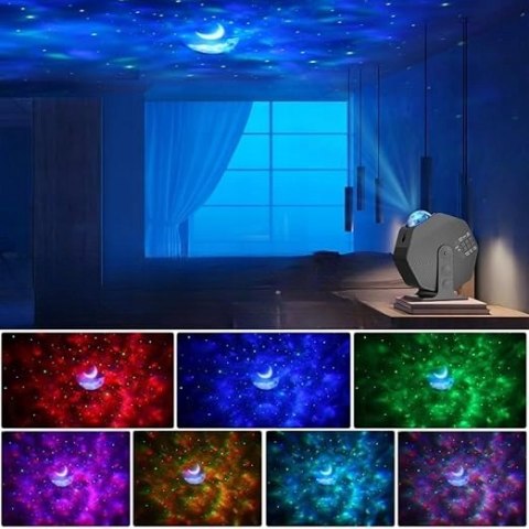 PROJEKTOR GWIAZD NIEBA RZUTNIK DLA DZIECI LED LAMPKA NOCNA PILOT