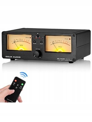 Podwójny analogowy przełącznik audio, VU-metr, 2-drożny Douk audio