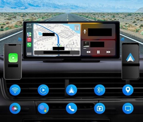 RADIO SAMOCHODOWE BEZPRZEWODOWE STEREO APHQUA 9,3" CARPLAY