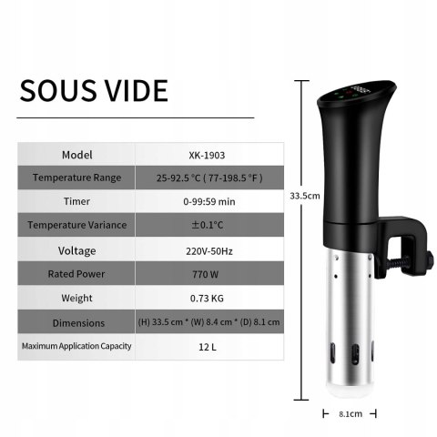 SOUS VIDE CYRKULATOR DO GOTOWANIA
