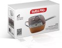 Swiss Pro+ kwadratowa miedziana patelnia do smażenia/gotowania na parze