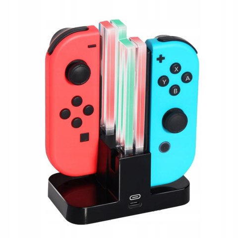 INF Stacja ładująca Nintendo Switch Joy-Con do 4 elementów sterujących grą