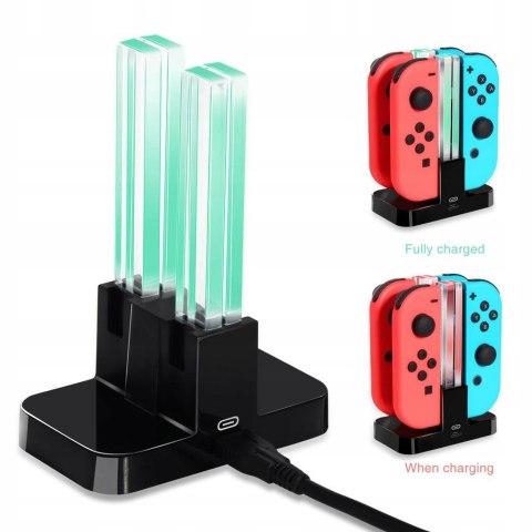 INF Stacja ładująca Nintendo Switch Joy-Con do 4 elementów sterujących grą