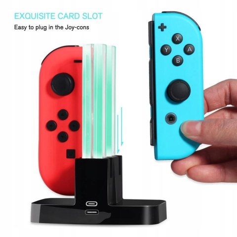 INF Stacja ładująca Nintendo Switch Joy-Con do 4 elementów sterujących grą