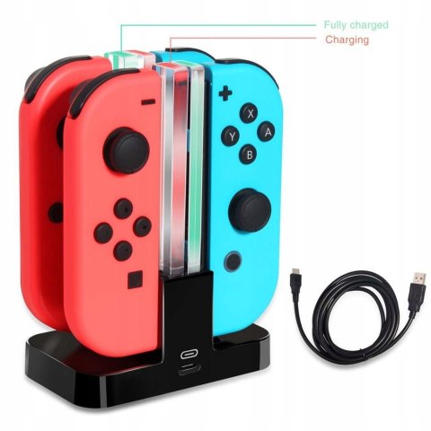 INF Stacja ładująca Nintendo Switch Joy-Con do 4 elementów sterujących grą