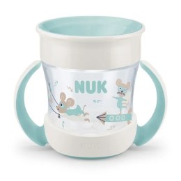 Kubek do nauki picia NUK niekapek 360° turkusowy 160 ml z uchwytami