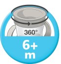 Kubek do nauki picia NUK niekapek 360° turkusowy 160 ml z uchwytami