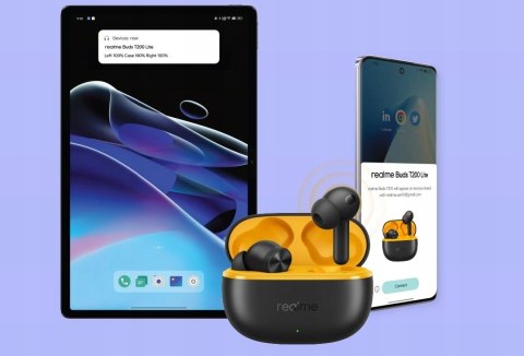 Słuchawki bezprzewodowe douszne Realme Buds T200 Lite czarne