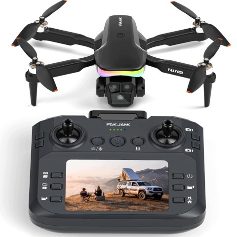 Dron FAKJANK F417 PRO Ekran LCD 2 Kamery HD FPV 2 Akumulatory