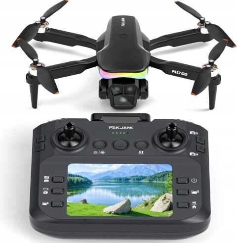 Dron FAKJANK F417 PRO Ekran LCD 2 Kamery HD FPV 2 Akumulatory