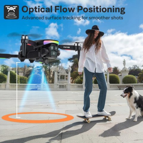 Dron FAKJANK F417 PRO Ekran LCD 2 Kamery HD FPV 2 Akumulatory