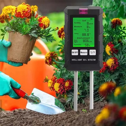 Miernik pH gleby Tester 6 w 1 pH, temperatura gleby, podłoża