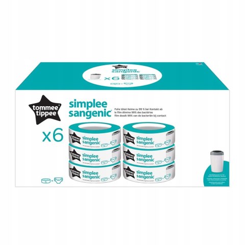 Zestaw wkładów do kosza Tommee Tippee Sangenic Simplee 6 szt.