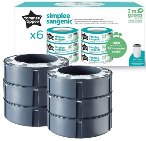 Zestaw wkładów do kosza Tommee Tippee Sangenic Simplee 6 szt.