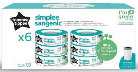 Zestaw wkładów do kosza Tommee Tippee Sangenic Simplee 6 szt.
