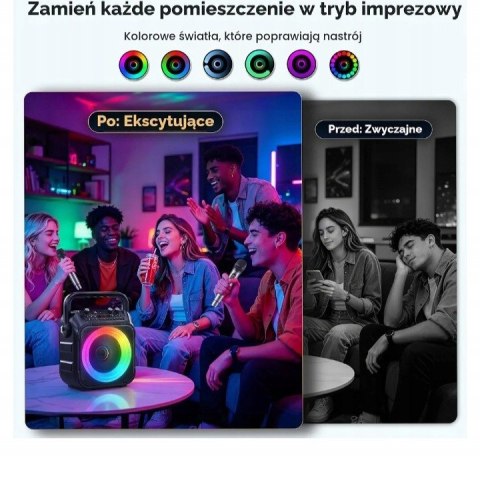 Maszyna do karaoke 2 mikrofony dla dorosłych