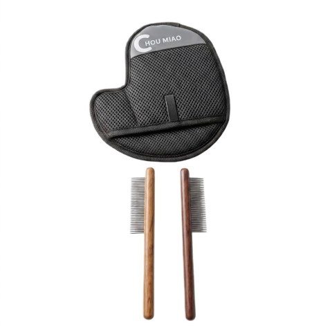 Rękawica do Usuwania Sierści Psa i Kota + 2 Grzebienie